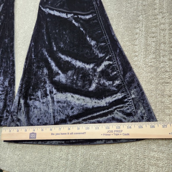 Wrangler Retro Jeans Women 31x34 Super Flare High Rise Velvet Trumpet Black Boho - Picture 7 of 13